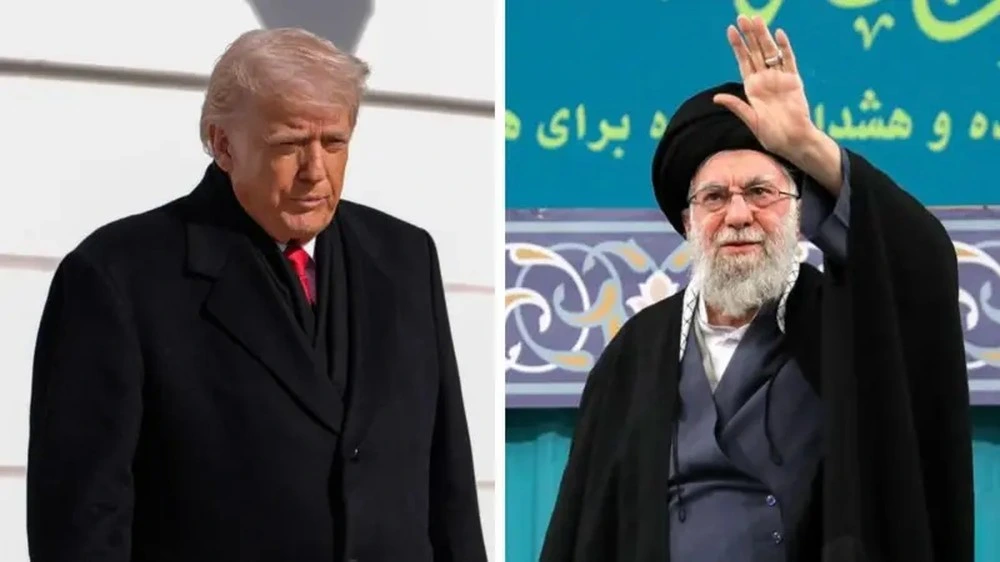 O presidente dos Estados Unidos Donald Trump e o Líder Supremo do Irã, o aiatolá Ali Khamenei